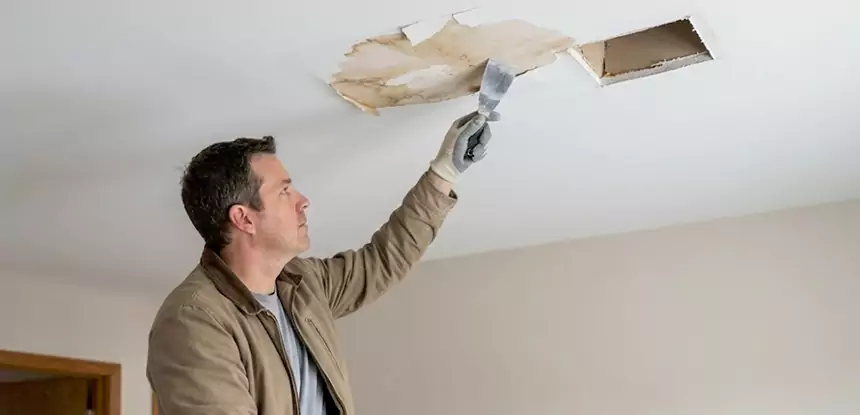 Ceiling Water Stain and Drywall Repair in Palmer Lake